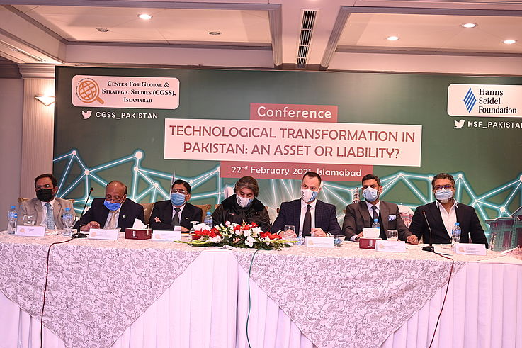 The Islamabad-based think-tank Center for Global & Strategic Studies (CGSS) and the Hanns Seidel Foundation (HSF) Pakistan discussed the “Technological Transformation in Pakistan: An Asset or Liability?” during a Conference at Margala Hotel, Islamabad on 22.02.2021.